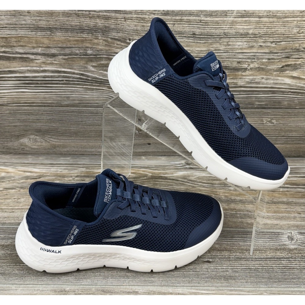Skechers Womens 7.5 Go Walk Flex - Grand Entry Walking Sneaker 124836 Navy Blue
